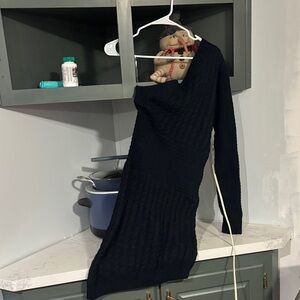 JLUXLABEL Black Off-the-Shoulder Sweater